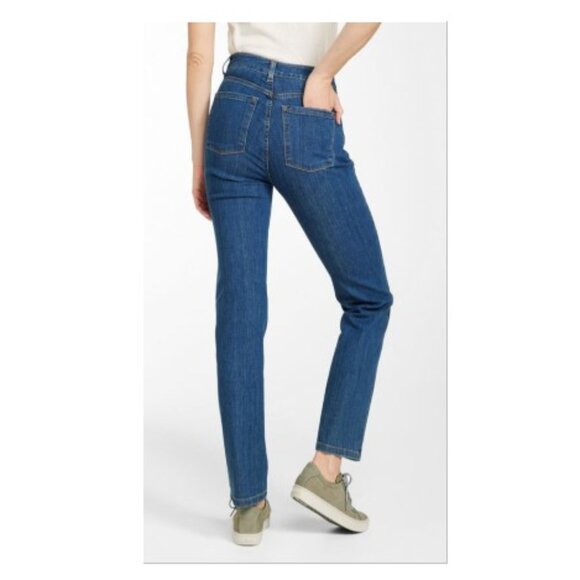 LL Bean 30x30 6 Women's Cotton Denim Plain Pocket Straight Stone Washed Jeans - Picture 3 of 14